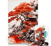 Puzzle da 1000 pezzi "Pagoda del Fiume Rosso" per adulti, ideale per rafforzare la memoria, alleviare lo stress e creare un'atmosfera piacevole Perfetto per compleanni a sorpresa (38x52cm)