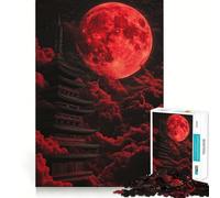 Puzzle da 1000 pezzi "Pagoda della Luna Rossa" per adolescenti ideale per migliorare la memoria creare un'atmosfera rilassante e accogliente con tagli precisi perfetto come regalo festivo (38x52cm)