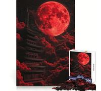 Puzzle da 1000 pezzi "Pagoda della Luna Rossa" per adolescenti, ideale per rafforzare la memoria e il legame familiare, con bordi precisi e un regalo premuroso (50x75cm)