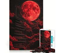 Puzzle da 1000 pezzi "Pagoda della Luna Rossa" per adolescenti, ideale per rafforzare la memoria e il legame familiare, con bordi precisi e un regalo premuroso (50x75cm)
