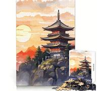 Puzzle da 1000 pezzi "Pagoda in cima alla roccia" per adulti, gioco di logica, divertente da giocare insieme, bordo premium, regalo elegante (38x52cm)