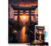 Puzzle da 1000 pezzi "Pagoda nella foresta" per adulti, gioco di logica, divertente da giocare insieme, bordo premium, regalo elegante (38x52cm)