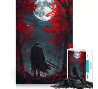 Puzzle da 1000 pezzi "Paladino Cavaliere Luna Piena" per adulti, stimola la memoria, ideale per il relax, con pezzi di dimensioni precise, perfetto come regalo per le vacanze (50x75cm)