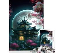 Puzzle da 1000 pezzi palazzo cinese luna decorazione per la casa giocattoli ottimo regalo per giochi gioco pratico lista dei desideri con Babbo Natale dimensioni 38x26cm