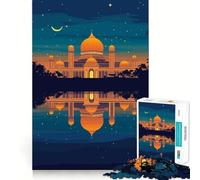 Puzzle da 1000 pezzi "Palazzo d'Oro riflesso di notte",ideale per decorazioni,giochi cognitivi,regalo perfetto per divertirsi e per compleanni (38x26cm)