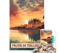 Puzzle da 1000 pezzi Palma di Maiorca Gioco per famiglie Sfida di intelligenza Giocattolo avvincente Ottimo regalo per chi ama giocare Migliora la memoria (dimensioni 38x26cm)