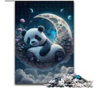 Puzzle da 1000 pezzi "Panda che dorme" in legno, perfetto per decorare la casa o l'ufficio, ideale come regalo di Natale 50x75cm, decorazione artistica fai da te, perfetto regalo di compleanno