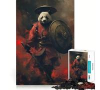 Puzzle da 1000 pezzi Panda Guerriero Samurai per adulti, per migliorare la memoria, per un momento di relax, con design e assemblaggio, regalo di alta qualità (38x52cm)