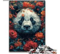 Puzzle da 1000 pezzi "Panda in fiore", per adulti, dimensioni 26x38cm, attività per la famiglia, decorazioni fai da te per la casa, regalo per le feste.