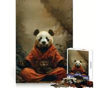 Puzzle da 1000 pezzi "Panda Monaco Mistico Meditazione" per adolescenti, puzzle rilassante per la mente, arte da assemblare, regalo di alta qualità (38x26cm)