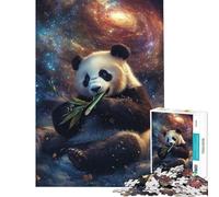 Puzzle da 1000 pezzi "Panda nel cosmo" - Puzzle per adulti e famiglie - Allena la mente e le mani - Regalo antistress 38x52cm