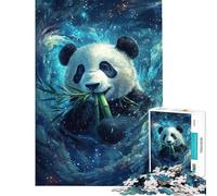 Puzzle da 1000 pezzi Panda nel cosmo Puzzle per ragazzi Schema di assemblaggio Allena la mente e la manualità Regalo per amici e familiari 38x52cm
