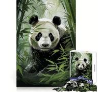 Puzzle da 1000 pezzi "Panda nella beatitudine del bambù" per ragazzi, gioco di logica, giocattolo per la casa, divertimento assicurato, taglio preciso, regalo perfetto (38x52cm)