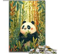 Puzzle da 1000 pezzi "Panda nella foresta di bambù" per adulti, 1000 sfide di interazione familiare e di intelletto, sfida di attività per famiglie (dimensioni 26x38cm)