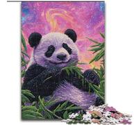 Puzzle da 1000 pezzi "Panda nella foresta di bambù" per adulti e adolescenti, giocattoli educativi per l'apprendimento, giochi per famiglie con poster abbinato e foglio di quiz (dimensioni 26x38cm)
