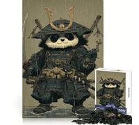 Puzzle da 1000 pezzi "Panda Samurai sotto la pioggia" per adulti e ragazzi, gioco di logica, relax, taglio perfetto, articolo dei desideri di Babbo Natale (50x75cm)