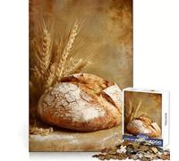 Puzzle da 1000 pezzi "Pane rustico con spighe di grano" per adolescenti, giocattolo stimolante per l'intelletto, relax mentale, taglio di qualità, regalo per le vacanze (50x75cm)