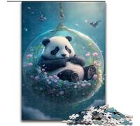 Puzzle da 1000 pezzi "Pannolino Panda" in legno, idea regalo unica per decorare la casa fai da te, 50x75cm, per adolescenti e famiglie, decorazione fai da te perfetta e sfida stimolante
