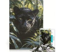 Puzzle da 1000 pezzi Pantere Nere Gioco Rilassante Decompressione Intellettuale Collezione d'Artista Belle Arti 38x26cm