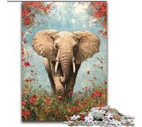Puzzle da 1000 pezzi "Papavero Elefante" per adulti, 1000 pezzi, decorazione artistica, giocattolo di intelligenza per giochi al chiuso in famiglia (dimensioni 26x38cm)