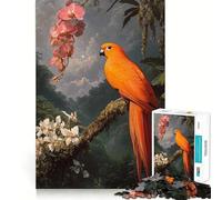 Puzzle da 1000 pezzi "Pappagallo Arancione nella Giungla" per Adolescenti, Gioco di Logica e Gioco di Abilità, Morbido e Rilassante, Taglio Preciso, Regalo Prezioso (38x26cm)