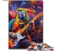 Puzzle da 1000 pezzi "Pappagallo che suona la chitarra" per adulti e adolescenti, gioco stimolante e interazione tra genitori e figli (26x38cm)