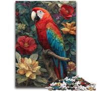 Puzzle da 1000 pezzi "Pappagallo Fiori" per adolescenti, regali, giochi educativi, decorazioni da parete, regali unici per compleanno e Natale (50X75cm)