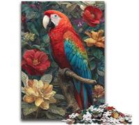 Puzzle da 1000 pezzi "Pappagallo Fiori" per adulti, difficile da completare ma divertente e umoristico gioco educativo per compleanni (38X52cm)