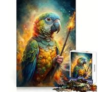 Puzzle da 1000 pezzi "Pappagallo Mago con Bacchetta Magica" per Adolescenti, per migliorare la memoria, divertente e rilassante, con design da assemblare, regalo elegante (38x52cm)