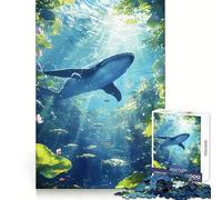 Puzzle da 1000 pezzi "Paradiso sottomarino con balene" per adulti, esercizio mentale, divertimento tranquillo, dimensioni perfette, regalo di Natale (38x26cm)