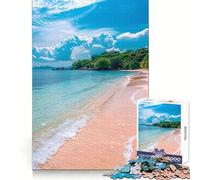 Puzzle da 1000 pezzi "Paradiso tropicale sulla spiaggia" per adolescenti, sfida intelligente, hobby rilassante, lucchetto di sicurezza, regalo per le vacanze (50x75cm)