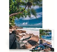 Puzzle da 1000 pezzi "Paradiso tropicale sulla spiaggia" per adulti, esercizio cognitivo, rilassante e divertente, senza bordi taglienti, il regalo perfetto (38x26cm)