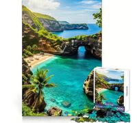 Puzzle da 1000 pezzi "Paradiso tropicale sulla spiaggia" per ragazzi ideale per sviluppare le capacità analitiche un passatempo tranquillo e divertente con incastri precisi Un regalo di Natale chic