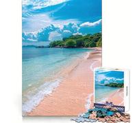 Puzzle da 1000 pezzi "Paradiso tropicale sulla spiaggia" per ragazzi, stimolante per la mente, ideale per il tempo libero, taglio di alta qualità, regalo perfetto (38x52cm)
