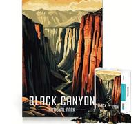 Puzzle da 1000 pezzi Parco Nazionale del Black Canyon Taglio preciso Divertente gioco di logica Divertimento per rilassarsi Decorazione natalizia per la casa (50x75cm)