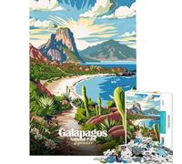 Puzzle da 1000 pezzi Parco Nazionale delle Galapagos Ecuador poster di viaggio sfida per l'intelligenza giocattolo avvincente giochi per famiglie adatto alle coppie opera d'arte regalo (38x26cm)