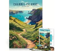 Puzzle da 1000 pezzi,Parco Nazionale delle Isole del Canale,taglio preciso,puzzle logico,gioco di logica,svago,divertimento,decorazione natalizia da parete (38x52cm)