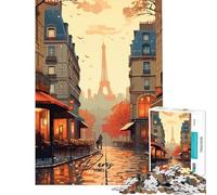 Puzzle da 1000 pezzi Parigi Francia Gioco educativo per sfida di gioco educativo Giocattolo Ottimo regalo e giocattolo per passare il tempo durante le vacanze (Dimensioni 38x26cm)