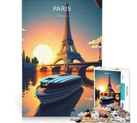 Puzzle da 1000 pezzi Parigi, Francia, gioco rompicapo, sfida impegnativa, ideale come regalo per tutta la famiglia 50x75cm