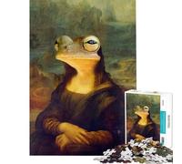 Puzzle da 1000 pezzi Parodia della rana della Gioconda Puzzle per adulti antistress gioco di analisi e logica ideale come regalo per tutta la famiglia (dimensioni 50x75cm)