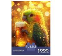 Puzzle Da 1000 Pezzi Parrot's Beer Moment -3 Puzzle Per Adulti Giocattolo Decorazione Da Parete Corsa Di Velocità Manuale Offerta Come Regalo Per Tutta La Famiglia 70x50cm/1000pcs