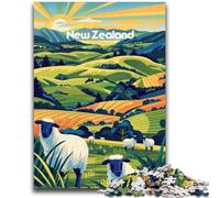 Puzzle da 1000 pezzi "Pascoli della Nuova Zelanda" per adolescenti, perfetti per le serate di gioco, giocattolo colorato per la casa, regalo 1000 pezzi (26x38cm)