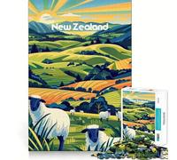 Puzzle da 1000 pezzi "Pascoli della Nuova Zelanda" per adulti, ideale per rafforzare la memoria, rilassarsi e migliorare la qualità del gioco, perfetto come regalo di compleanno (38x52cm)