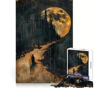 Puzzle da 1000 pezzi Passeggiando al chiaro di luna per adulti, stimolante per la mente, per un momento di relax e tranquillità Incastro perfetto (38x52cm)
