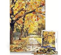 Puzzle da 1000 pezzi Passeggiata autunnale in città - Esercizio di destrezza mentale, piacevole e stimolante, perfetto (50x75cm)