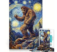 Puzzle da 1000 pezzi "Passeggiata notturna di Bigfoot" con taglio preciso Gioco di logica,rilassante e artistico,regalo di Natale (38x26cm)