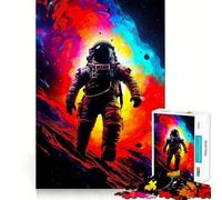 Puzzle da 1000 pezzi "Passeggiata spaziale" per adulti, gioco per allenare la mente, divertimento casual, taglio di precisione, regalo artistico 50x75cm
