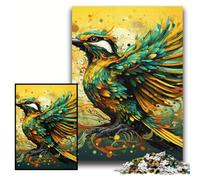 Puzzle da 1000 pezzi "Passerotto verde", puzzle impossibile per adulti, ideale per decorare la casa, allenare il cervello e come regalo per le feste, dimensioni 50x75cm.