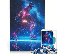 Puzzle da 1000 pezzi Pattinaggio sul ghiaccio con stelle, Gioco impossibile, Attività divertenti da fare in casa, Collezione d'artista, Belle arti 38x26cm