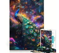 Puzzle da 1000 pezzi "Pavone in una foresta da sogno" per ragazzi, gioco di intelletto, momento di condivisione, taglio di qualità, regalo memorabile (50x75cm)